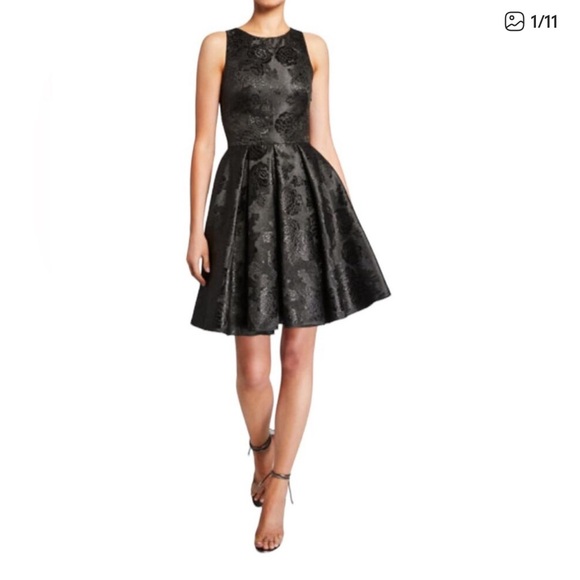 Dresses & Skirts - Love Theia Sleeveless Bow-Back Jacquard Mini Black Cocktail Dress Size 4